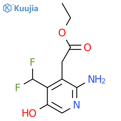 Ethyl 2-amino-4-(difluoromethyl)-5-hydroxypyridine-3-acetate structure