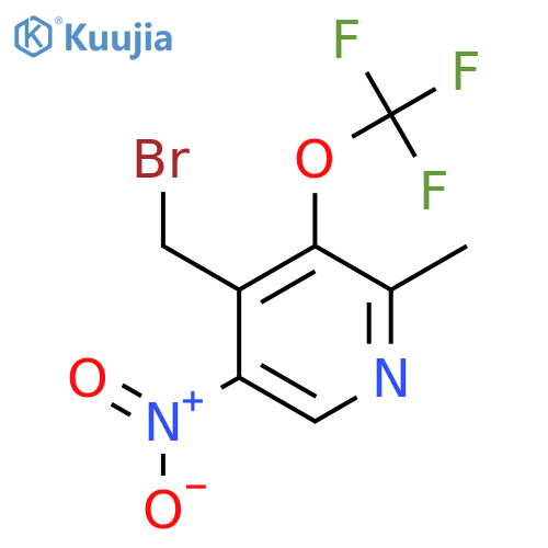 4-(Bromomethyl)-2-methyl-5-nitro-3-(trifluoromethoxy)pyridine structure