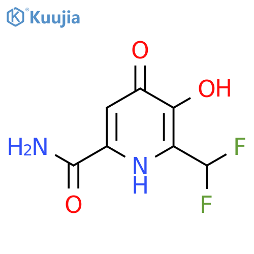 2-(Difluoromethyl)-3,4-dihydroxypyridine-6-carboxamide structure