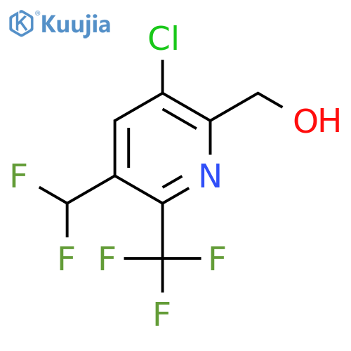 3-Chloro-5-(difluoromethyl)-6-(trifluoromethyl)pyridine-2-methanol structure
