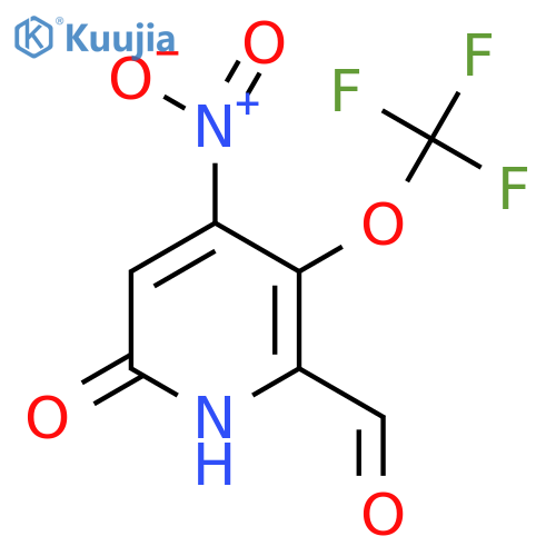 6-Hydroxy-4-nitro-3-(trifluoromethoxy)pyridine-2-carboxaldehyde structure