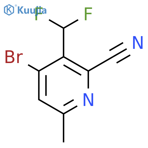 4-Bromo-2-cyano-3-(difluoromethyl)-6-methylpyridine structure