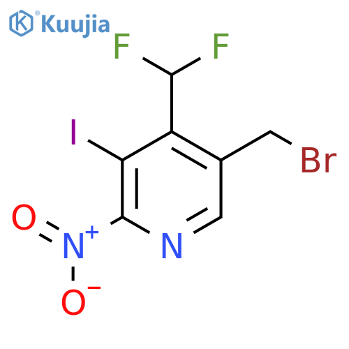 5-(Bromomethyl)-4-(difluoromethyl)-3-iodo-2-nitropyridine structure