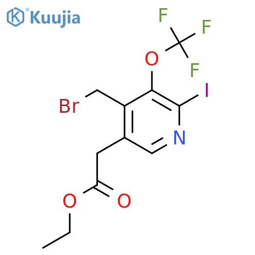 Ethyl 4-(bromomethyl)-2-iodo-3-(trifluoromethoxy)pyridine-5-acetate structure