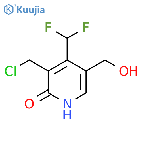 3-(Chloromethyl)-4-(difluoromethyl)-2-hydroxypyridine-5-methanol structure
