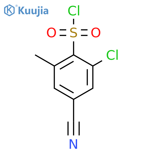 2-Chloro-4-cyano-6-methylbenzenesulfonyl chloride structure