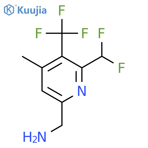 6-(Aminomethyl)-2-(difluoromethyl)-4-methyl-3-(trifluoromethyl)pyridine structure