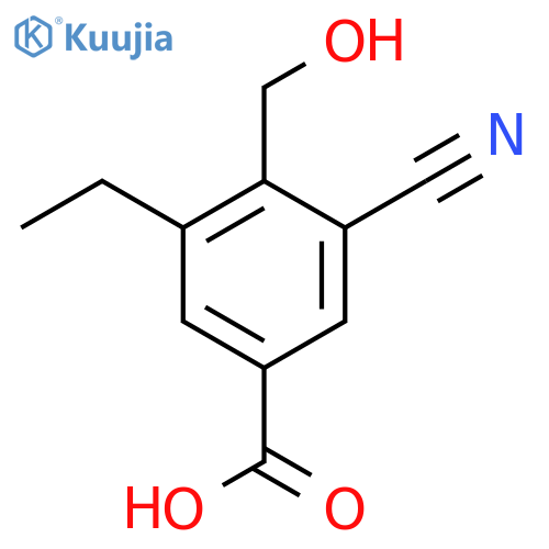 3-Cyano-5-ethyl-4-(hydroxymethyl)benzoic acid structure
