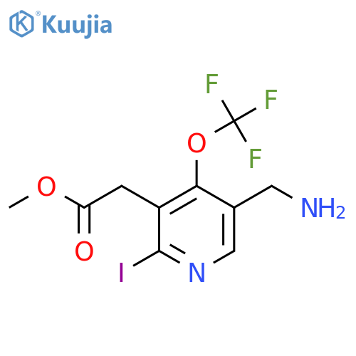 Methyl 5-(aminomethyl)-2-iodo-4-(trifluoromethoxy)pyridine-3-acetate structure