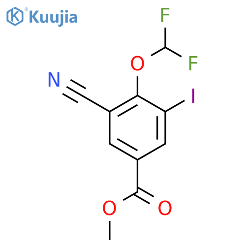 Methyl 3-cyano-4-difluoromethoxy-5-iodobenzoate structure