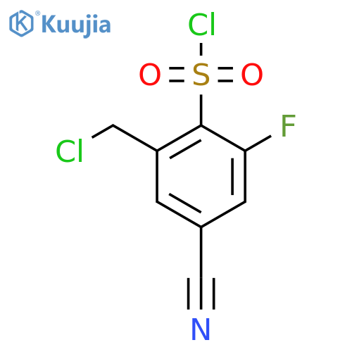 2-Chloromethyl-4-cyano-6-fluorobenzenesulfonyl chloride structure