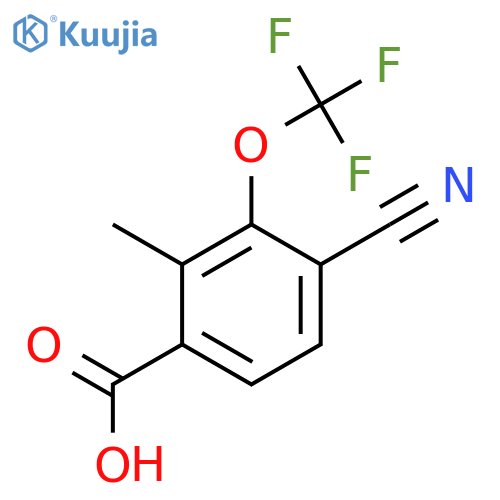 4-Cyano-2-methyl-3-(trifluoromethoxy)benzoic acid structure