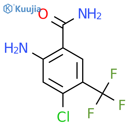 2-Amino-4-chloro-5-(trifluoromethyl)benzamide structure