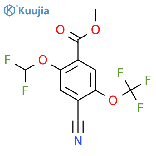 Methyl 4-cyano-2-difluoromethoxy-5-(trifluoromethoxy)benzoate structure