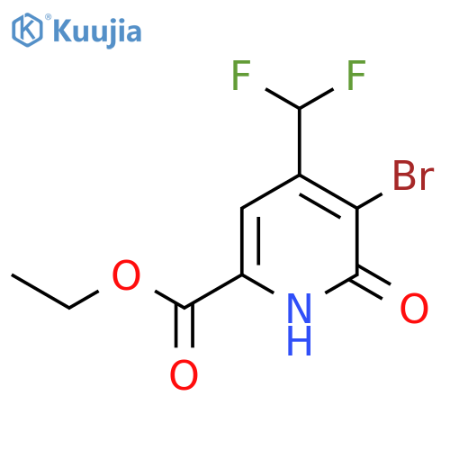 Ethyl 3-bromo-4-(difluoromethyl)-2-hydroxypyridine-6-carboxylate structure