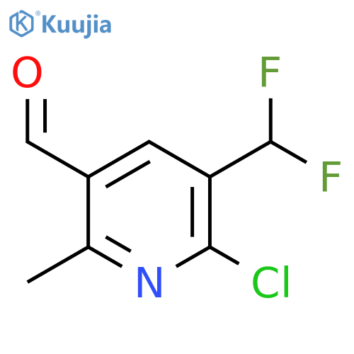 2-Chloro-3-(difluoromethyl)-6-methylpyridine-5-carboxaldehyde structure