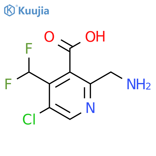 2-(Aminomethyl)-5-chloro-4-(difluoromethyl)pyridine-3-carboxylic acid structure