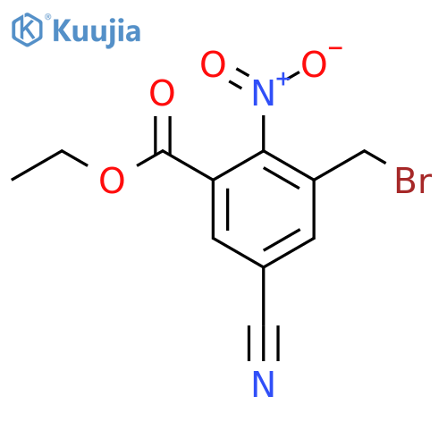 Ethyl 3-bromomethyl-5-cyano-2-nitrobenzoate structure