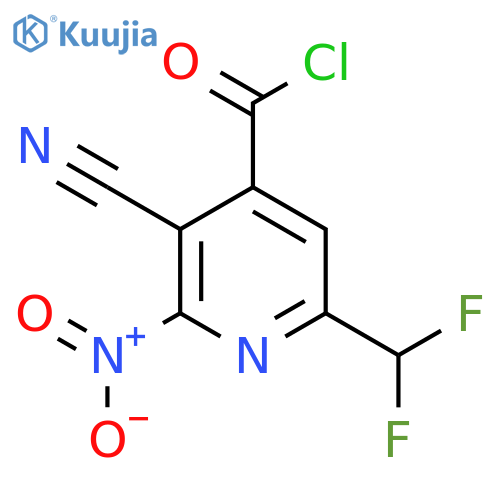 3-Cyano-6-(difluoromethyl)-2-nitropyridine-4-carbonyl chloride structure