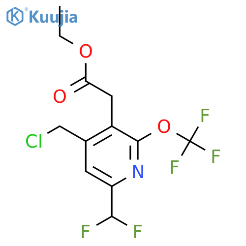 Ethyl 4-(chloromethyl)-6-(difluoromethyl)-2-(trifluoromethoxy)pyridine-3-acetate structure