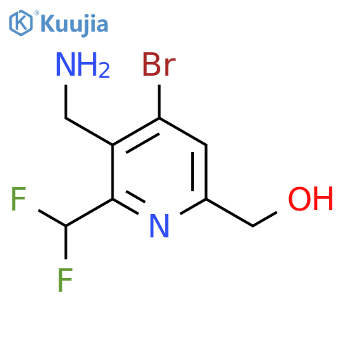 3-(Aminomethyl)-4-bromo-2-(difluoromethyl)pyridine-6-methanol structure