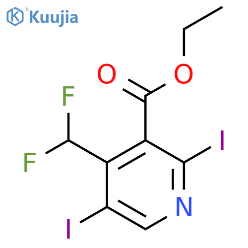 Ethyl 4-(difluoromethyl)-2,5-diiodopyridine-3-carboxylate structure