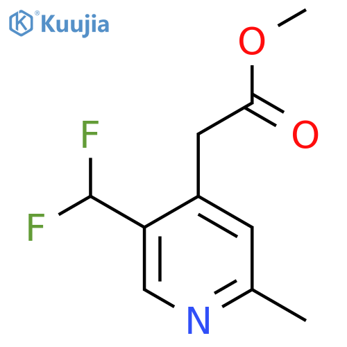Methyl 5-(difluoromethyl)-2-methylpyridine-4-acetate structure