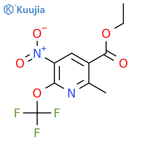 Ethyl 2-methyl-5-nitro-6-(trifluoromethoxy)pyridine-3-carboxylate structure