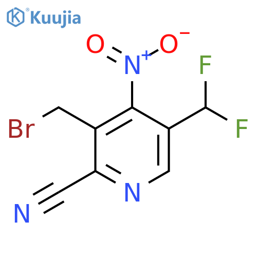 3-(Bromomethyl)-2-cyano-5-(difluoromethyl)-4-nitropyridine structure