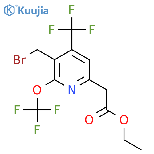 Ethyl 3-(bromomethyl)-2-(trifluoromethoxy)-4-(trifluoromethyl)pyridine-6-acetate structure