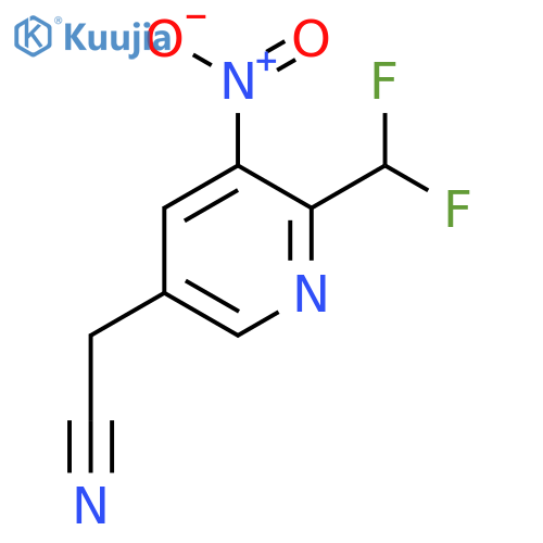 2-(Difluoromethyl)-3-nitropyridine-5-acetonitrile structure