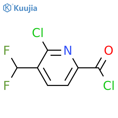 2-Chloro-3-(difluoromethyl)pyridine-6-carbonyl chloride structure