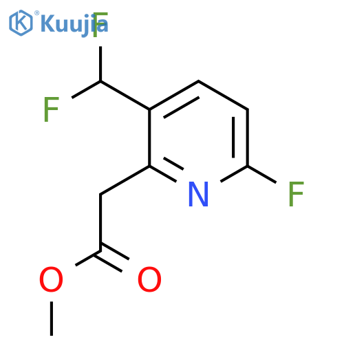 Methyl 3-(difluoromethyl)-6-fluoropyridine-2-acetate structure