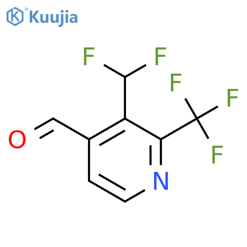 3-(Difluoromethyl)-2-(trifluoromethyl)pyridine-4-carboxaldehyde structure