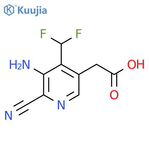 3-Amino-2-cyano-4-(difluoromethyl)pyridine-5-acetic acid structure