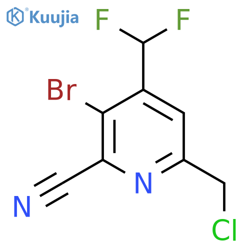 3-Bromo-6-(chloromethyl)-2-cyano-4-(difluoromethyl)pyridine structure