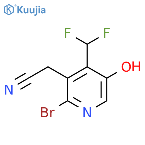 2-Bromo-4-(difluoromethyl)-5-hydroxypyridine-3-acetonitrile structure