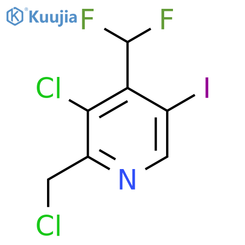 3-Chloro-2-(chloromethyl)-4-(difluoromethyl)-5-iodopyridine structure