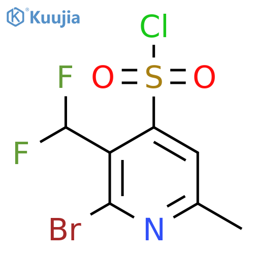 2-Bromo-3-(difluoromethyl)-6-methylpyridine-4-sulfonyl chloride structure