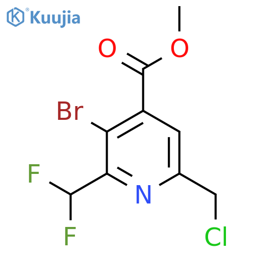 Methyl 3-bromo-6-(chloromethyl)-2-(difluoromethyl)pyridine-4-carboxylate structure