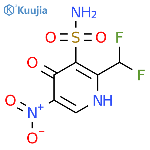 2-(Difluoromethyl)-4-hydroxy-5-nitropyridine-3-sulfonamide structure