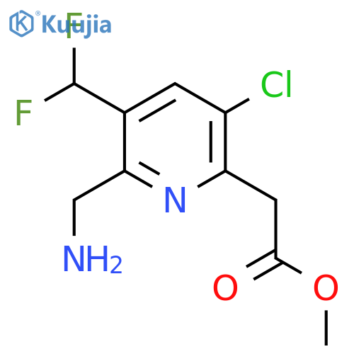 Methyl 2-(aminomethyl)-5-chloro-3-(difluoromethyl)pyridine-6-acetate structure