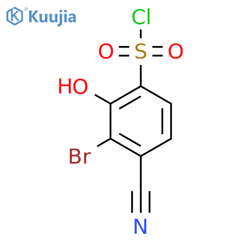 3-Bromo-4-cyano-2-hydroxybenzenesulfonyl chloride structure