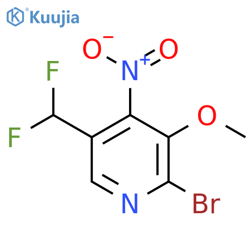 2-Bromo-5-(difluoromethyl)-3-methoxy-4-nitropyridine structure