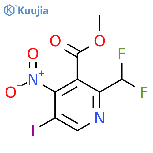 Methyl 2-(difluoromethyl)-5-iodo-4-nitropyridine-3-carboxylate structure