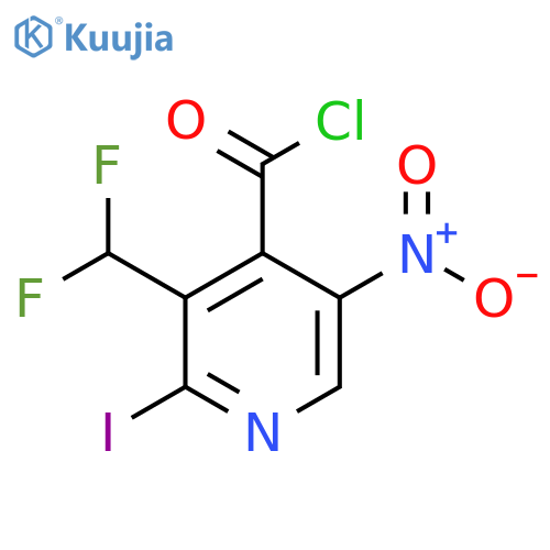 3-(Difluoromethyl)-2-iodo-5-nitropyridine-4-carbonyl chloride structure