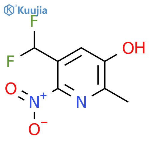 3-(Difluoromethyl)-5-hydroxy-6-methyl-2-nitropyridine structure