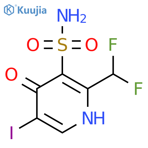 2-(Difluoromethyl)-4-hydroxy-5-iodopyridine-3-sulfonamide structure