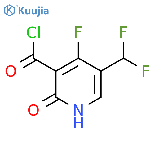 5-(Difluoromethyl)-4-fluoro-2-hydroxypyridine-3-carbonyl chloride structure