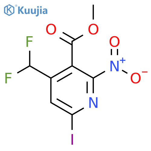 Methyl 4-(difluoromethyl)-6-iodo-2-nitropyridine-3-carboxylate structure